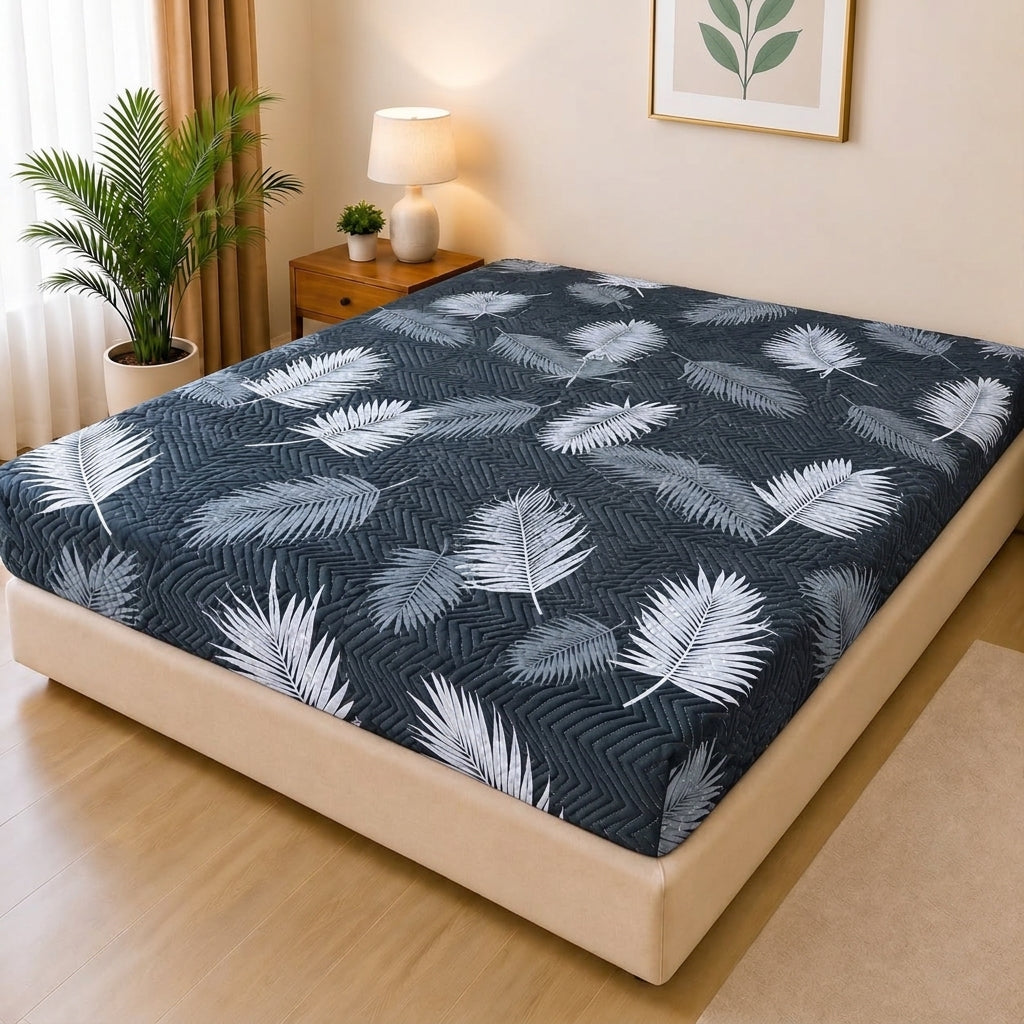 Printed Quilted Mattress Cover