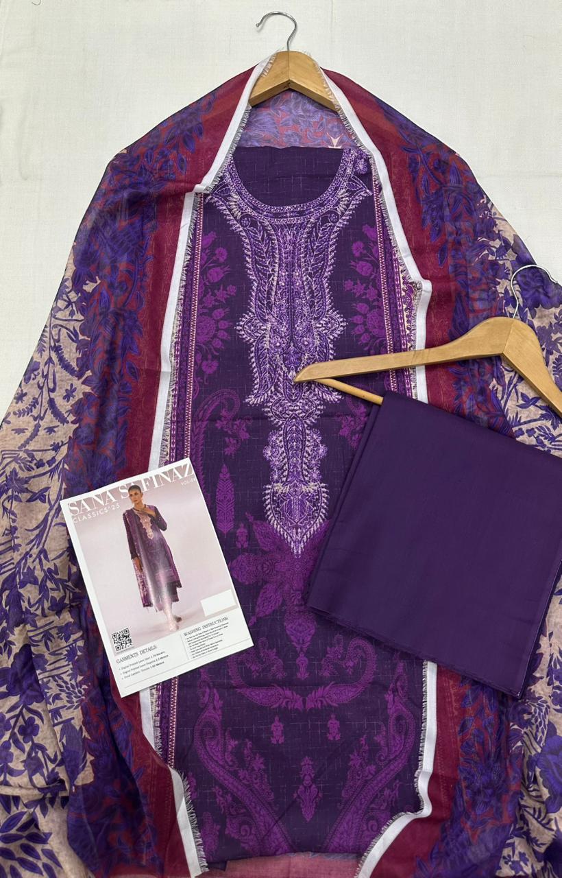 SANA SAFINAZ 3Pc Digital Print D7