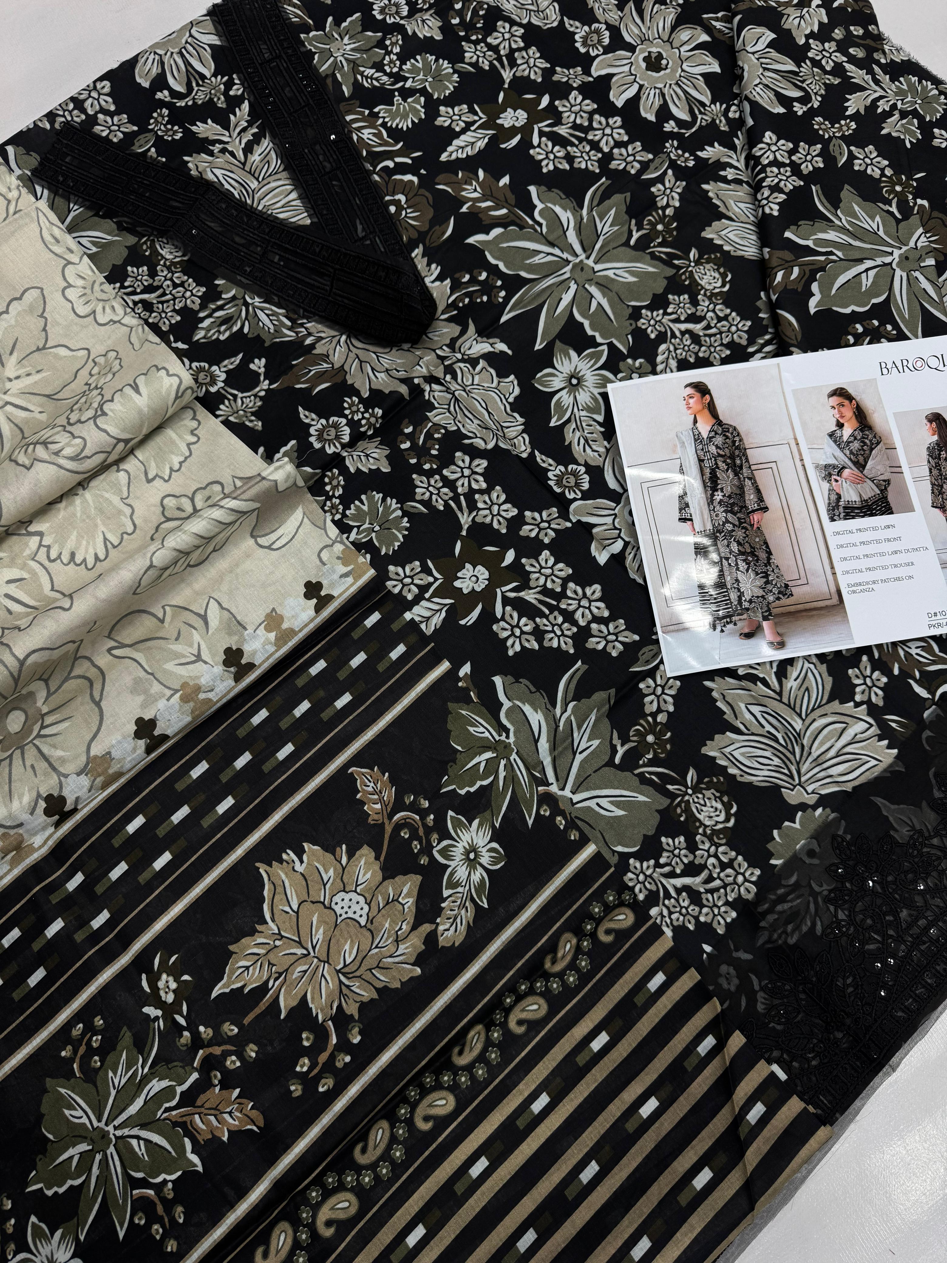 BAROQUE 3PC | UNSTITCHED | D68