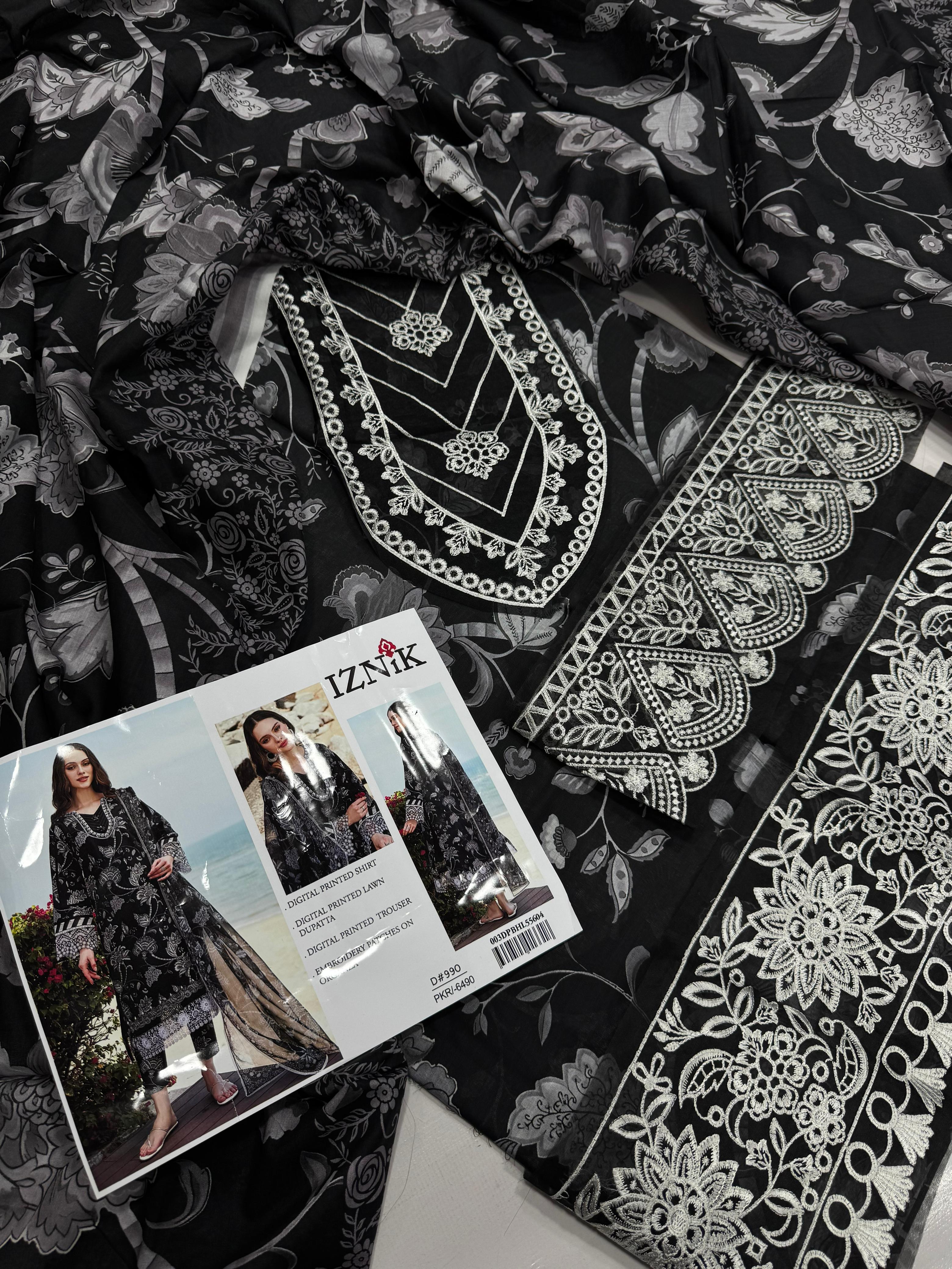 IZNIK 3PC | UNSTITCHED | D66