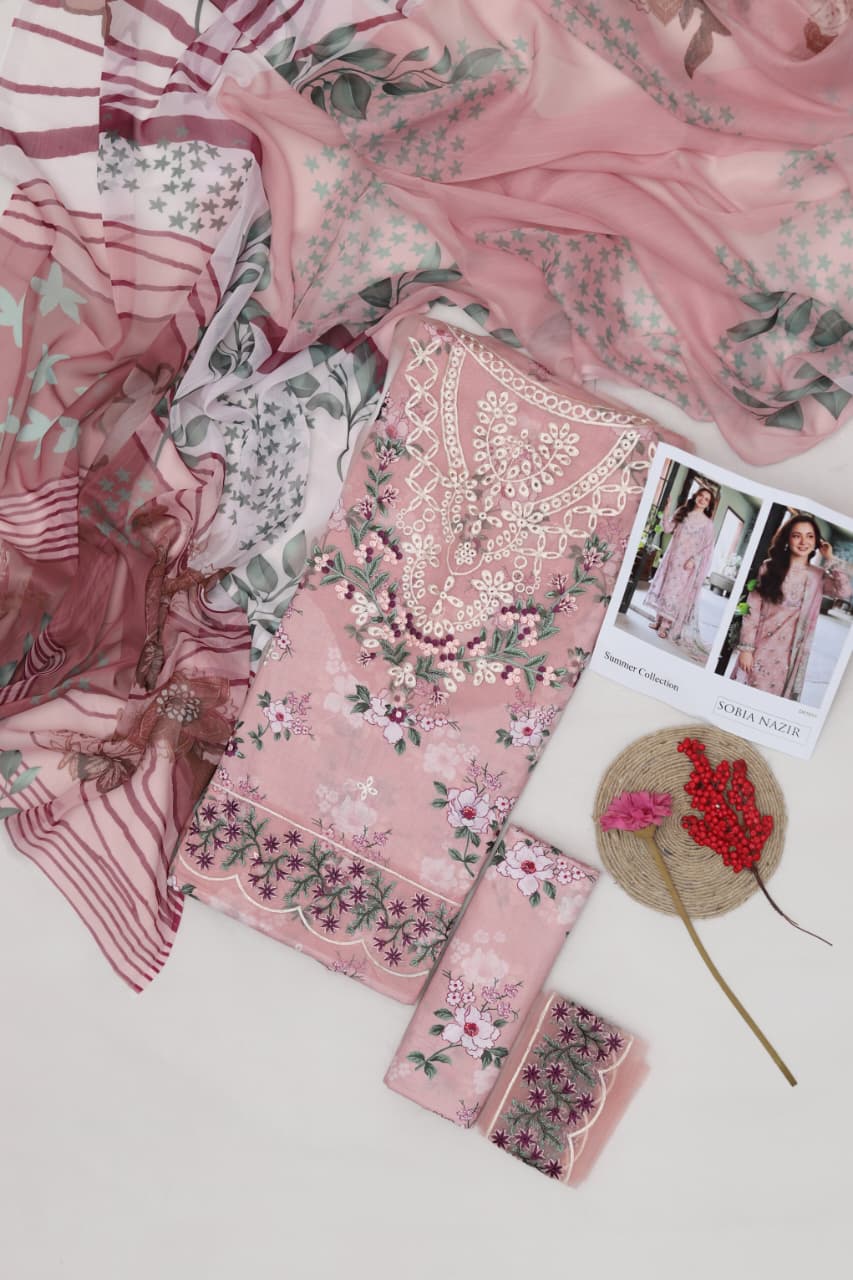 SOBIA NAZIR 3PC | UNSTITCHED | D60