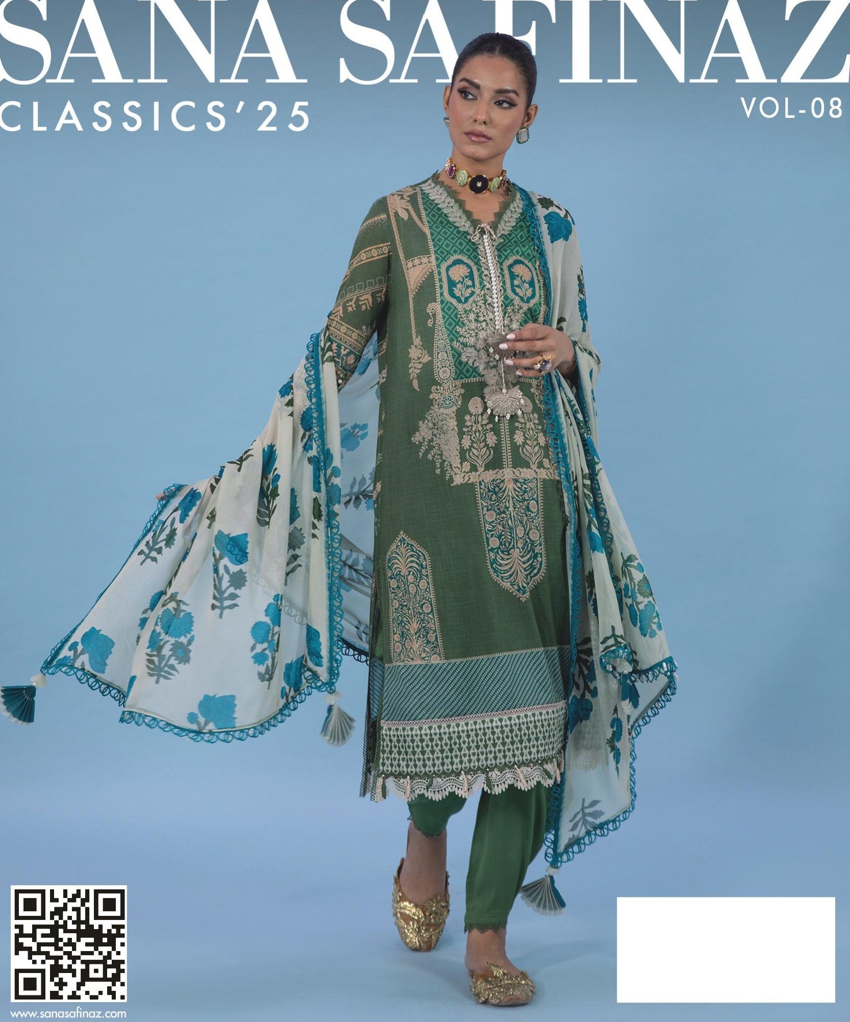 SANA SAFINAZ  3Pc Digital Print D4