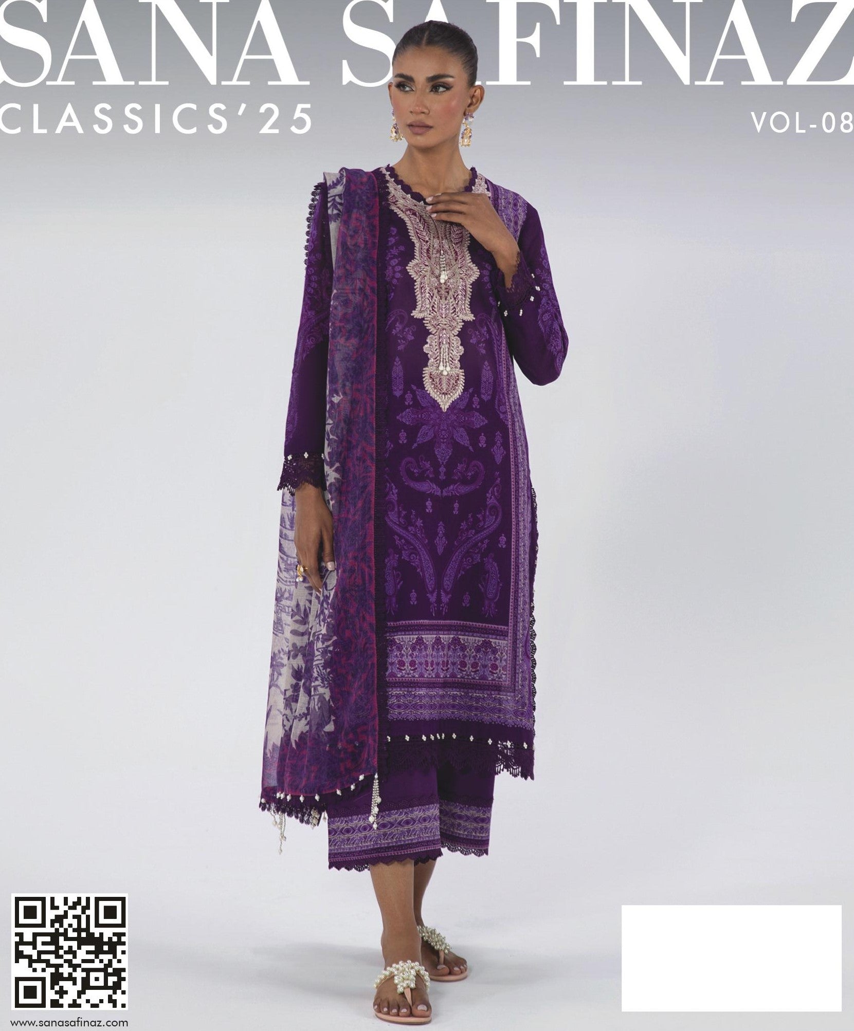 SANA SAFINAZ 3Pc Digital Print D7