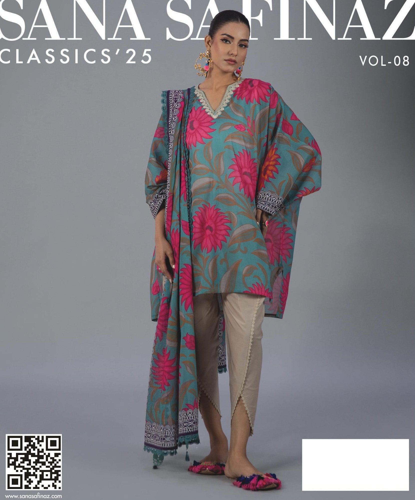 SANA SAFINAZ 3Pc Digital Print D8